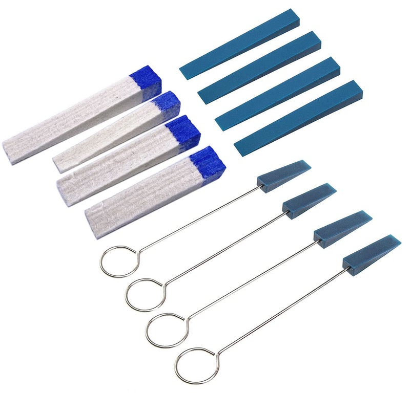 Jiayouy 12pcs Piano Tuning Kit Professional Metal Rubber Tuning Mute with Wool Felt Wedge Mute for piano Repairing Accessories - Image 1