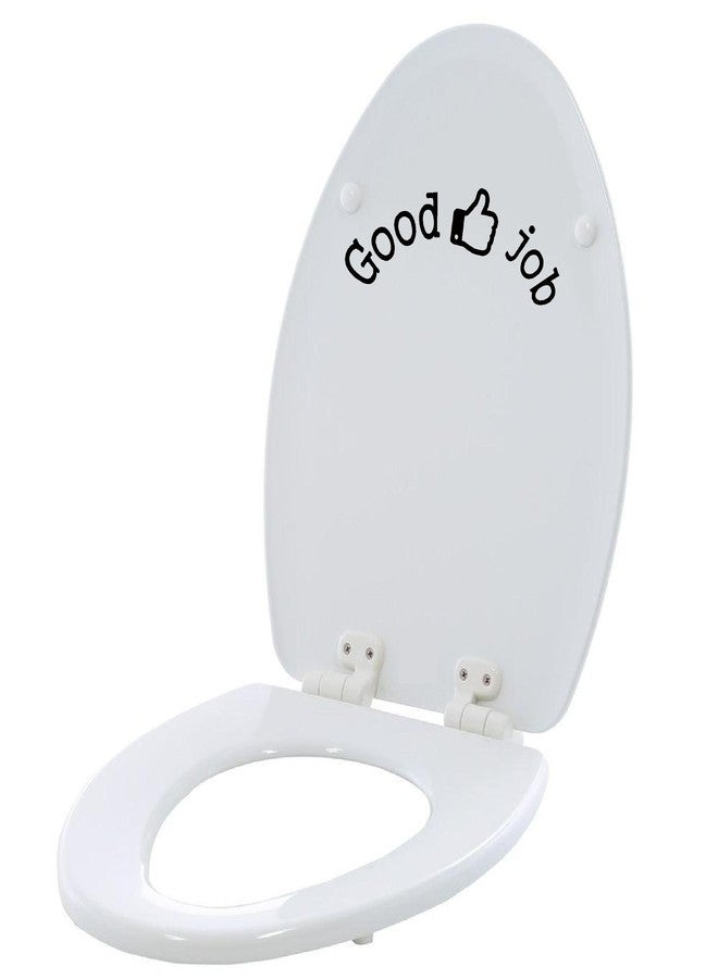 Epic Designs Bathroom Toilet seat Cover Sticker Decal - Put me Down Plus Good Job thumbsup Set - Funny Fun Home Decor - Image 2