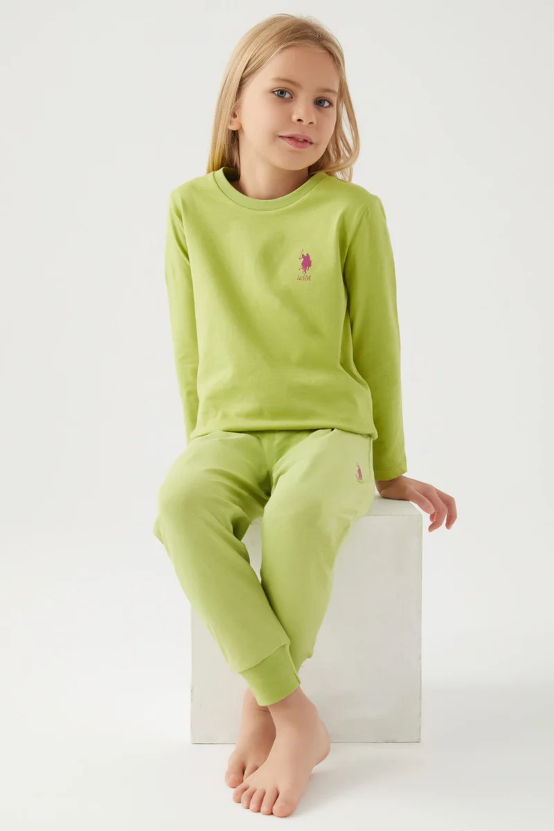 يو اس بولو اسن U.s Polo Asnn Girls Green Pajama Set