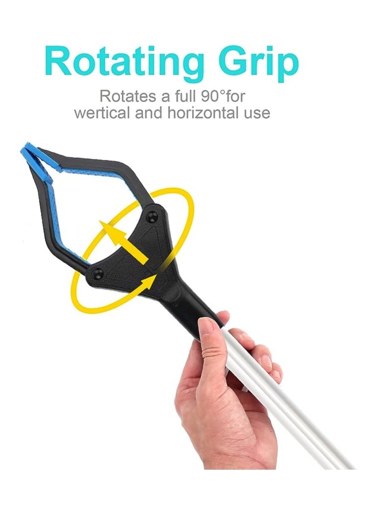 TAMTEK Reacher Grabber Tool, 80cm Foldable Reaching Pick Up Tool, Lightweight Aluminium Extra Long Handy Mobility Aids, Reaching Assist Tool for Trash Pick Up, Garden Nabber, Litter Picker, Arm Extension - Image 3