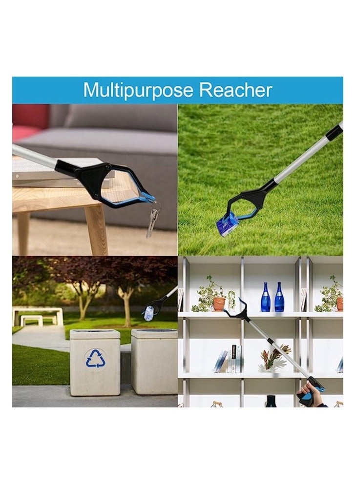 TAMTEK Reacher Grabber Tool, 80cm Foldable Reaching Pick Up Tool, Lightweight Aluminium Extra Long Handy Mobility Aids, Reaching Assist Tool for Trash Pick Up, Garden Nabber, Litter Picker, Arm Extension - Image 4