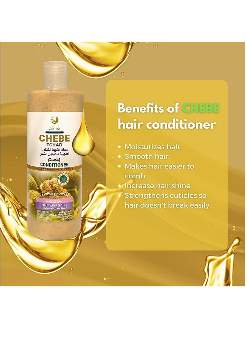AMALICO - Chebe Conditioner for Hair Growth - Natural African Chebe Powder for Hair Growth Anti Dandruff - 500ml - Image 1
