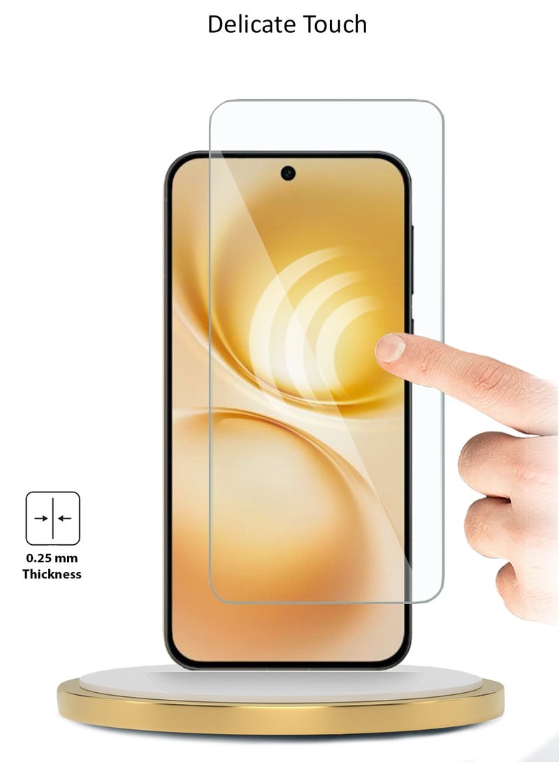 دبليو تيك vivo X200 FE 5G 2025 سلسلة وTech المميزة بزاوية منحنية واقي شاشة من زجاج مقسى 9H 2.5D (MSG9CN) - شفاف - Image 4