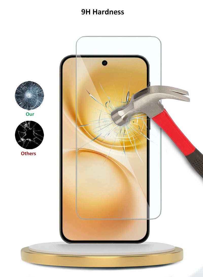 دبليو تيك vivo X200 FE 5G 2025 سلسلة وTech المميزة بزاوية منحنية واقي شاشة من زجاج مقسى 9H 2.5D (MSG9CN) - شفاف - Image 3