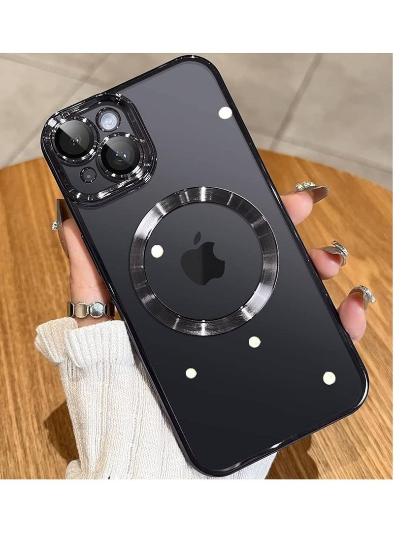 ATECH iPhone 13 Case with Integrated Camera Lens Protection – Military Grade Drop Protection, TOP N56 Magnets, MagSafe Compatible, Black - Image 1