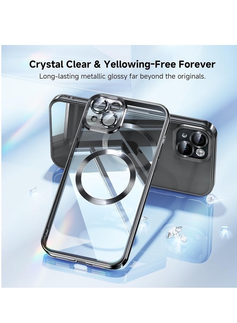 ATECH iPhone 13 Case with Integrated Camera Lens Protection – Military Grade Drop Protection, TOP N56 Magnets, MagSafe Compatible, Black - Image 2