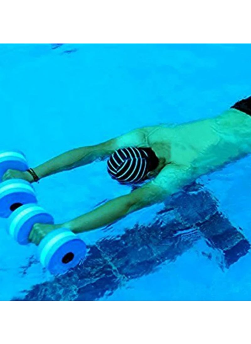 Generic 2Pcs Water Aerobics Dumbbells EVA Floating Pool Dumbbells for Aqua Fitness, Swimming, Yoga Exercise Lightweight, Durable, Stylish Blue Aquatic Barbell Set  - Image 5