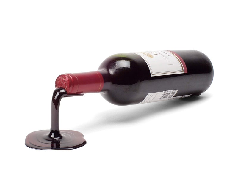 Beyond123 Spilled Wine Bottle Holder - Fun and Unique Way to Display Your Favorite Wine - Red and White (Set of 2) - Image 4