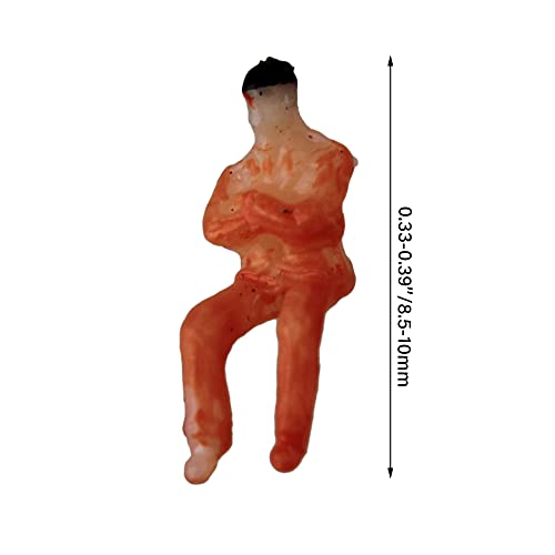 BQLZR Muticolor N Scale 1:150 Painted Model Train Seated People Passengers Figures Pack of 100 - Image 2
