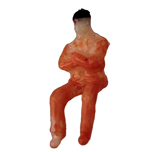 BQLZR Muticolor N Scale 1:150 Painted Model Train Seated People Passengers Figures Pack of 100 - Image 4