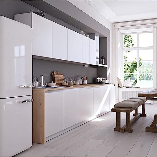 SIA VENDORS Self Adhesive Wallpaper Glossy Marble Peel and Stick Removable Vinyl Contact Paper for Countertop Cabinet Furniture Refurbishment Kitchen,Wardrobe (12 X 48 Inch, Shiny White) - Image 3