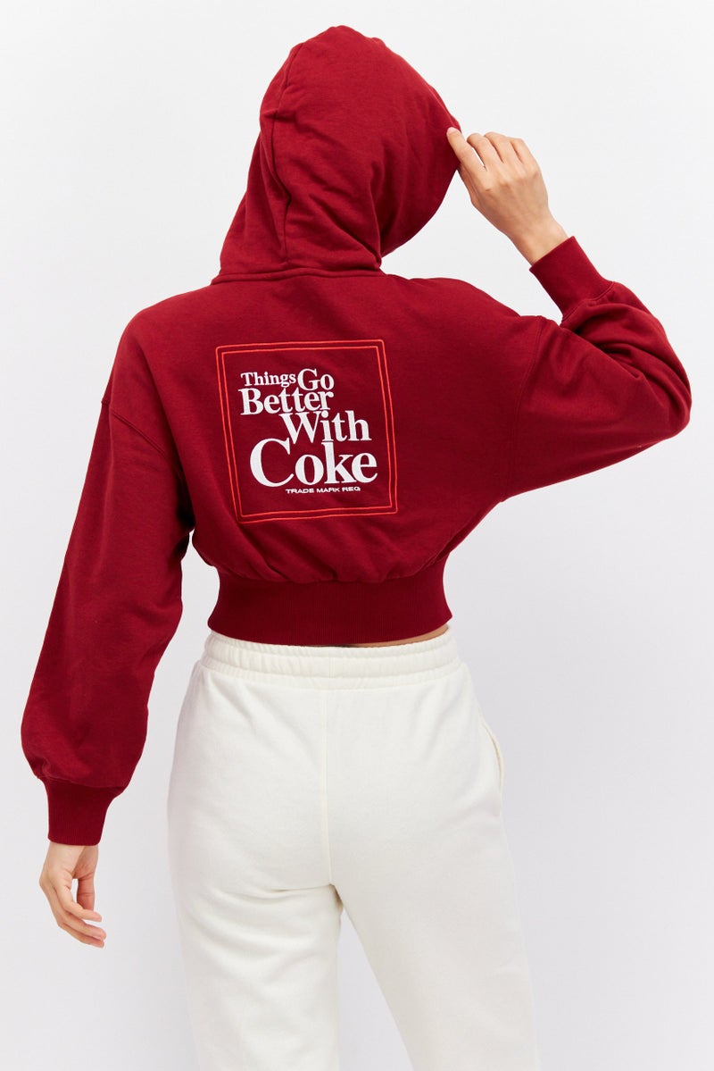 Puma x Coca Cola Women Sportswear Fit Training Sweatshirt, Red - Image 3