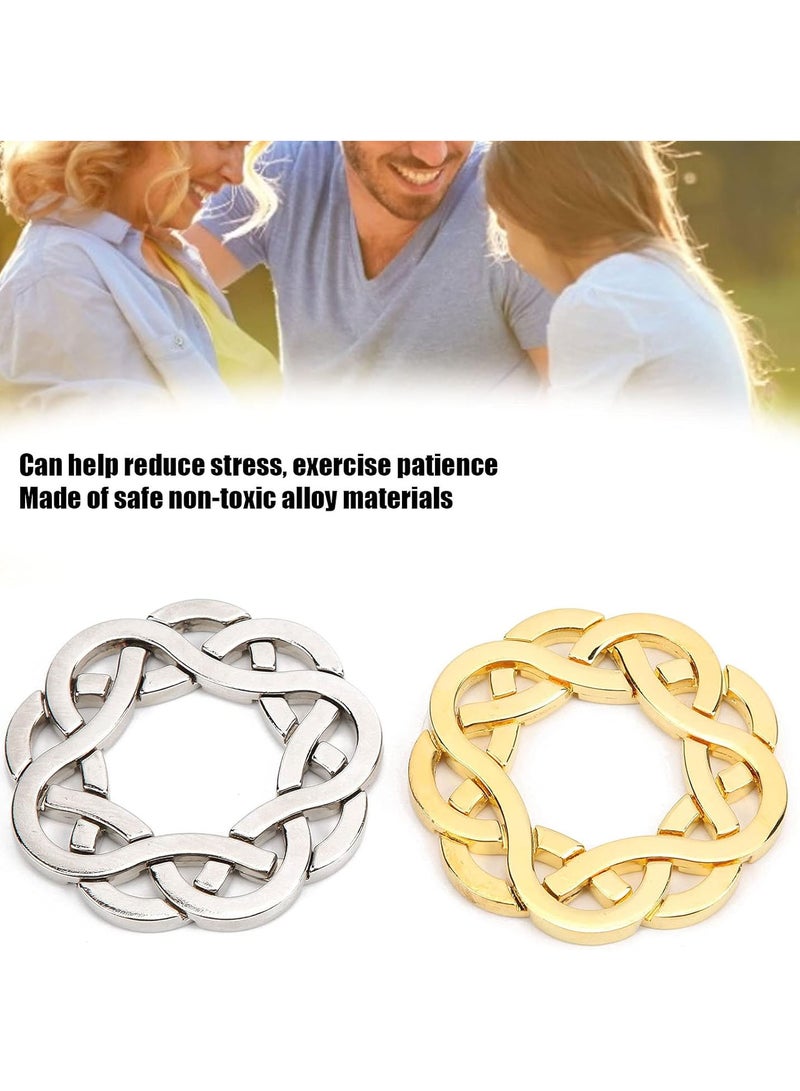 GGOOT Brain Teaser Puzzle Lock Toy, 3D Hole Lock Puzzle Game Toy, Metal Unlocking Interlocking Educational Toy to Stress Relieve for Kids Adults, Intelligence Buckle Lock Toy - Image 2