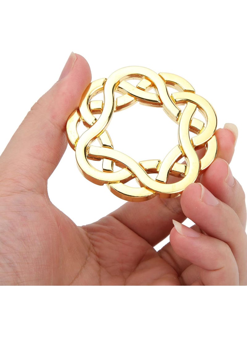 GGOOT Brain Teaser Puzzle Lock Toy, 3D Hole Lock Puzzle Game Toy, Metal Unlocking Interlocking Educational Toy to Stress Relieve for Kids Adults, Intelligence Buckle Lock Toy - Image 4