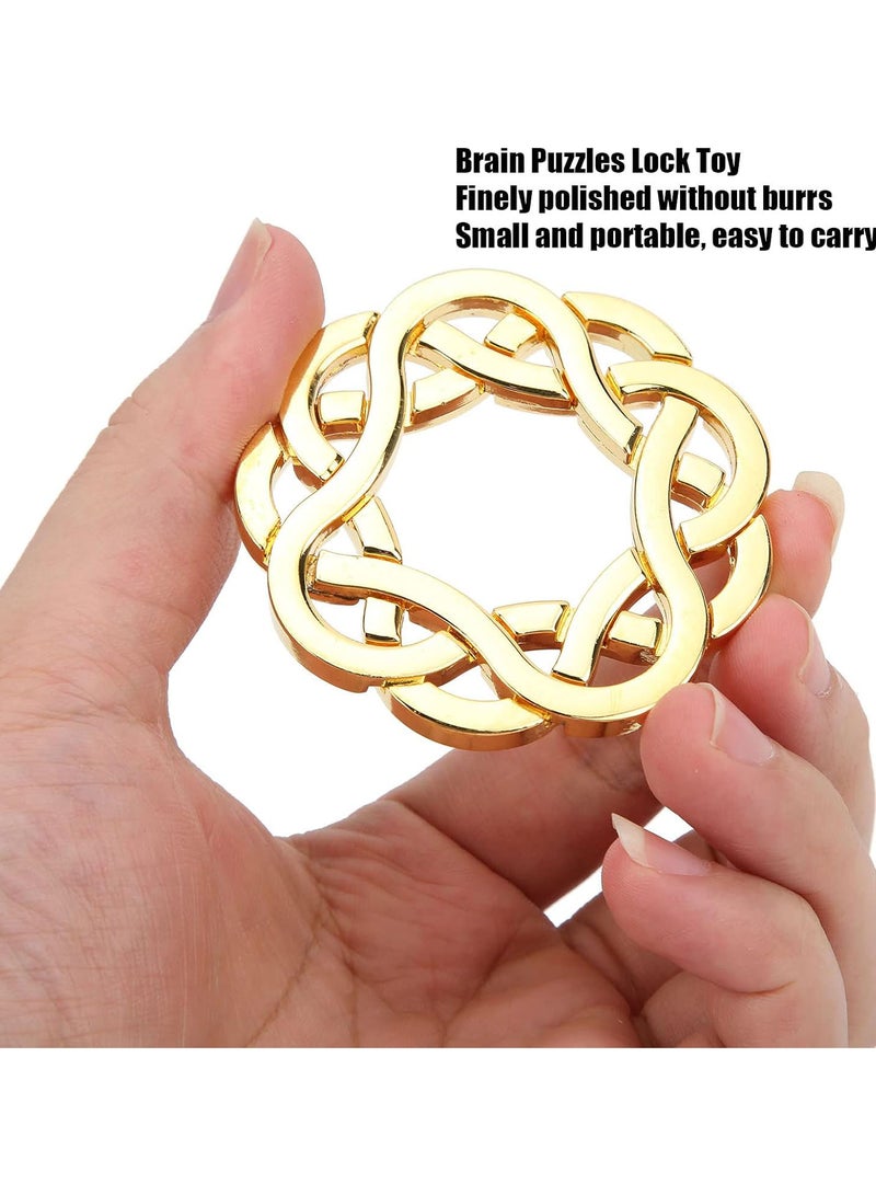 GGOOT Brain Teaser Puzzle Lock Toy, 3D Hole Lock Puzzle Game Toy, Metal Unlocking Interlocking Educational Toy to Stress Relieve for Kids Adults, Intelligence Buckle Lock Toy - Image 3