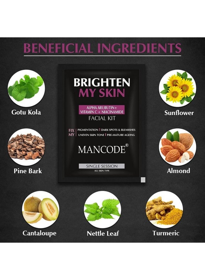 MAN CODE Mancode Brighten My Skin Facial Kit For Men - 58 G | Salon-Like Glowing Skin In 6 Easy Steps | Improves Skin Texture | Instant Glow | Suitable For All Skin Types  - Image 5