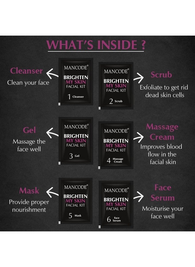 MAN CODE Mancode Brighten My Skin Facial Kit For Men - 58 G | Salon-Like Glowing Skin In 6 Easy Steps | Improves Skin Texture | Instant Glow | Suitable For All Skin Types  - Image 3