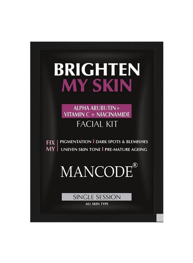 MAN CODE Mancode Brighten My Skin Facial Kit For Men - 58 G | Salon-Like Glowing Skin In 6 Easy Steps | Improves Skin Texture | Instant Glow | Suitable For All Skin Types  - Image 1