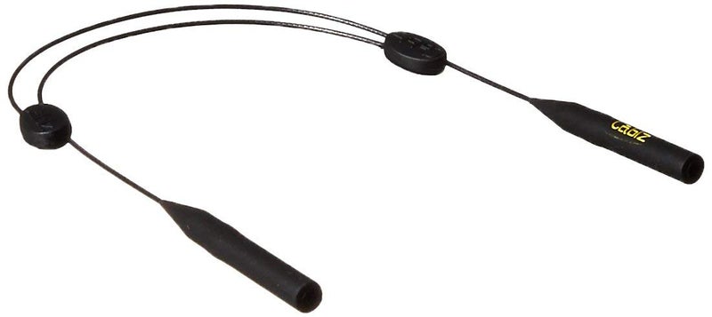 Cablz Skinnyz Zipz Eyewear Retainer Black Stainless Cable Eyewear Retainer Strap 14 inch Extra Small End