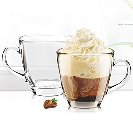 bellemax 210ML Premium Glass Tea and Coffee Cup Glass Mug TransparentGlass Cups Set for Milk Cup HotCold Drinks Cups Herbal Tea Green Tea Lemon Tea Cup Set of 6 - Image 5