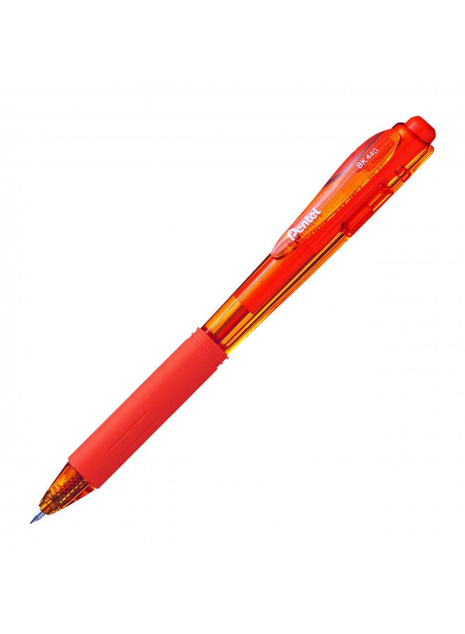 Pentel WOW! Retractable Ballpoint Pens, Medium Line, Orange Ink, Box of 12 (BK440-F) - Image 1