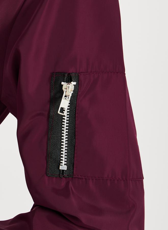 Styli Regular Fit Regular Length Zip Up Bomber Jacket - Image 4