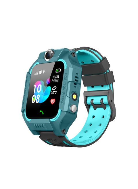 4G Multilingual Q12B Photographic Waterproof Video Q19 Call Children GPS Smart Location Phone Watch-Color:Z6F Waterproof Version Green