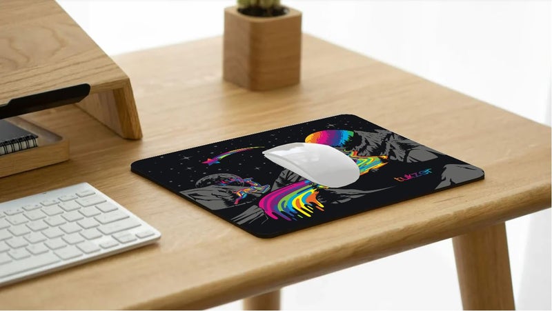 tuKZer Mouse pad with Non-Slip Rubber Base Desk Mat, Smooth Cloth Surface, Smooth Mouse Control, Speed and Precision Operation for Laser and Optical Mouse/Mice, Laptop, PC (238 X 200 mm-Vivid) - Image 5