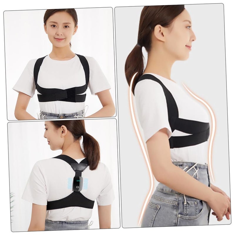 Smart Adjustable Posture Corrector Belt with Vibration Reminder Black Back Support for Adults - Image 5