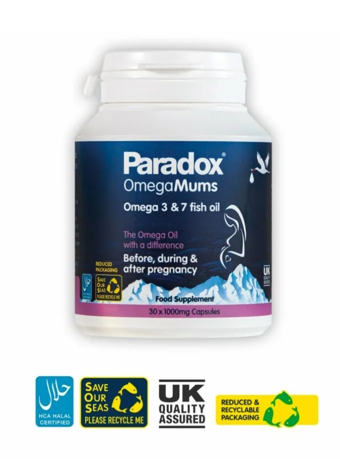 Paradox OmegaMums 1000mg – Prenatal Omega-3 for Mother & Baby, 30 Capsules - Image 2