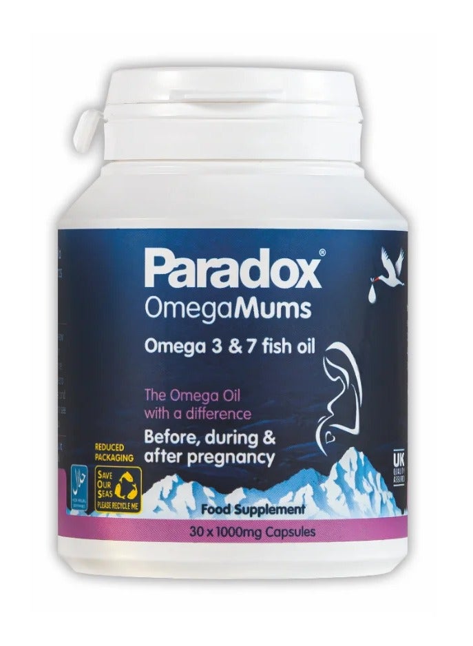 Paradox OmegaMums 1000mg – Prenatal Omega-3 for Mother & Baby, 30 Capsules - Image 1