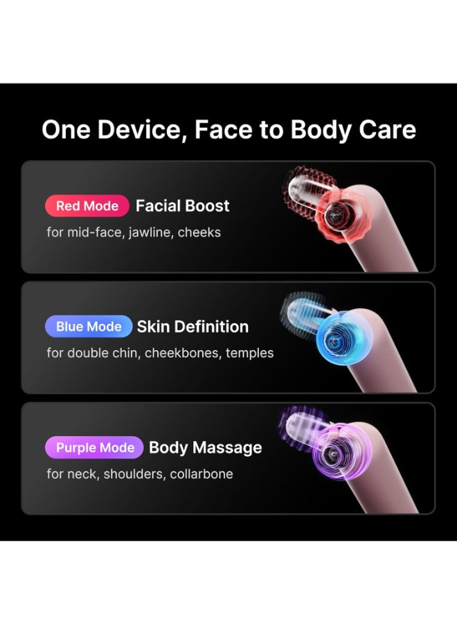 Medicube Mini Booster Pro Plus Face Roller Device Set | 2-in-1 Massage & Skincare Device | Jawline Care & Depuffing | Face & Body Massager with 3 Vibration Modes | Korean Facial Device, Pink - Image 4