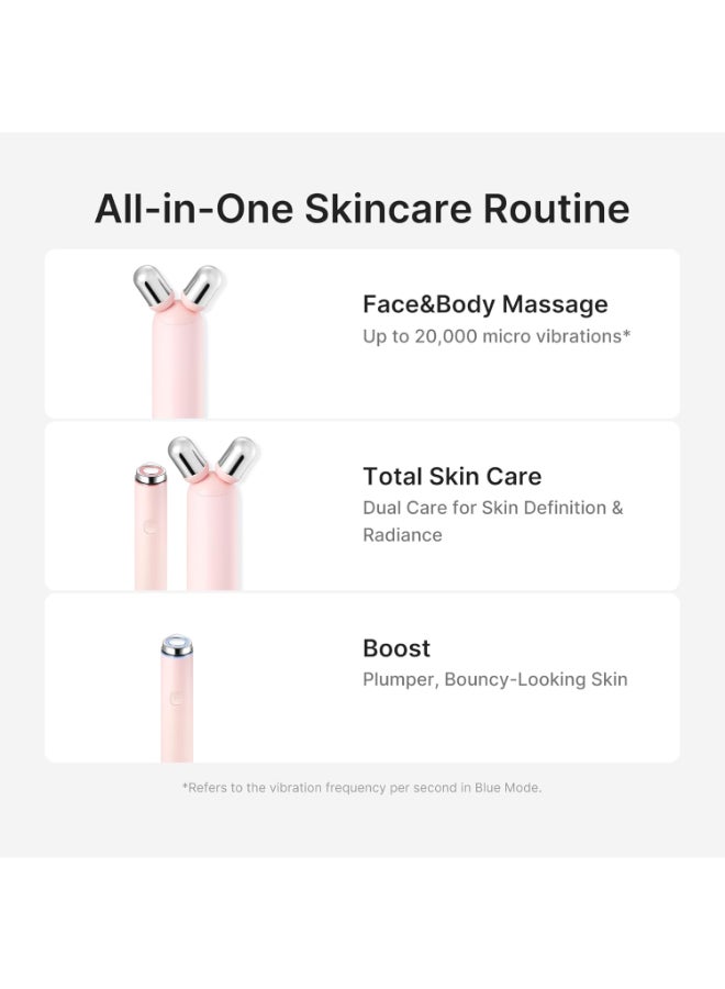 Medicube Mini Booster Pro Plus Face Roller Device Set | 2-in-1 Massage & Skincare Device | Jawline Care & Depuffing | Face & Body Massager with 3 Vibration Modes | Korean Facial Device, Pink - Image 3