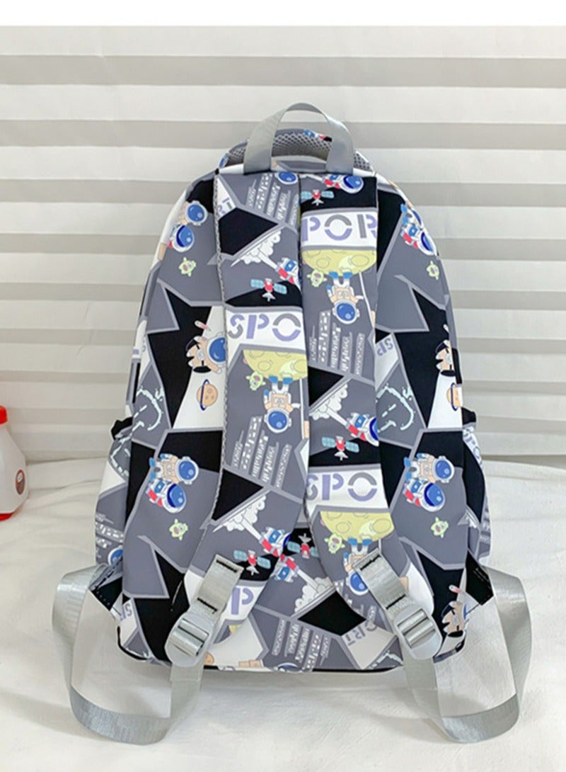 Sharpdo Cute Lightweight Water-Resistant Backpack with Adjustable Shoulder Straps - Black - Image 2