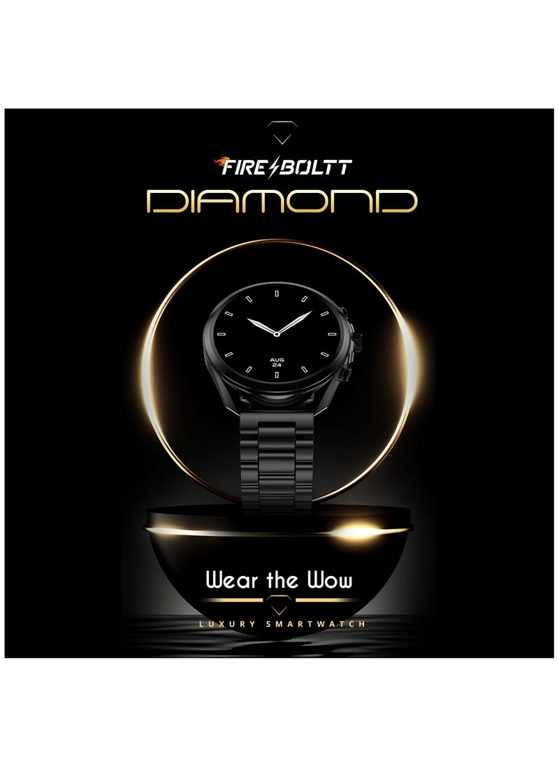 Fire-Boltt - Fire-Boltt Diamond Luxury Stainless Steel Smart Watch with 1.43” AMOLED Screen, 466 * 466 px Resolution, 750 NITS Brightness, Bluetooth Calling, 300 Sports Mode, IP67 Rating - Image 1