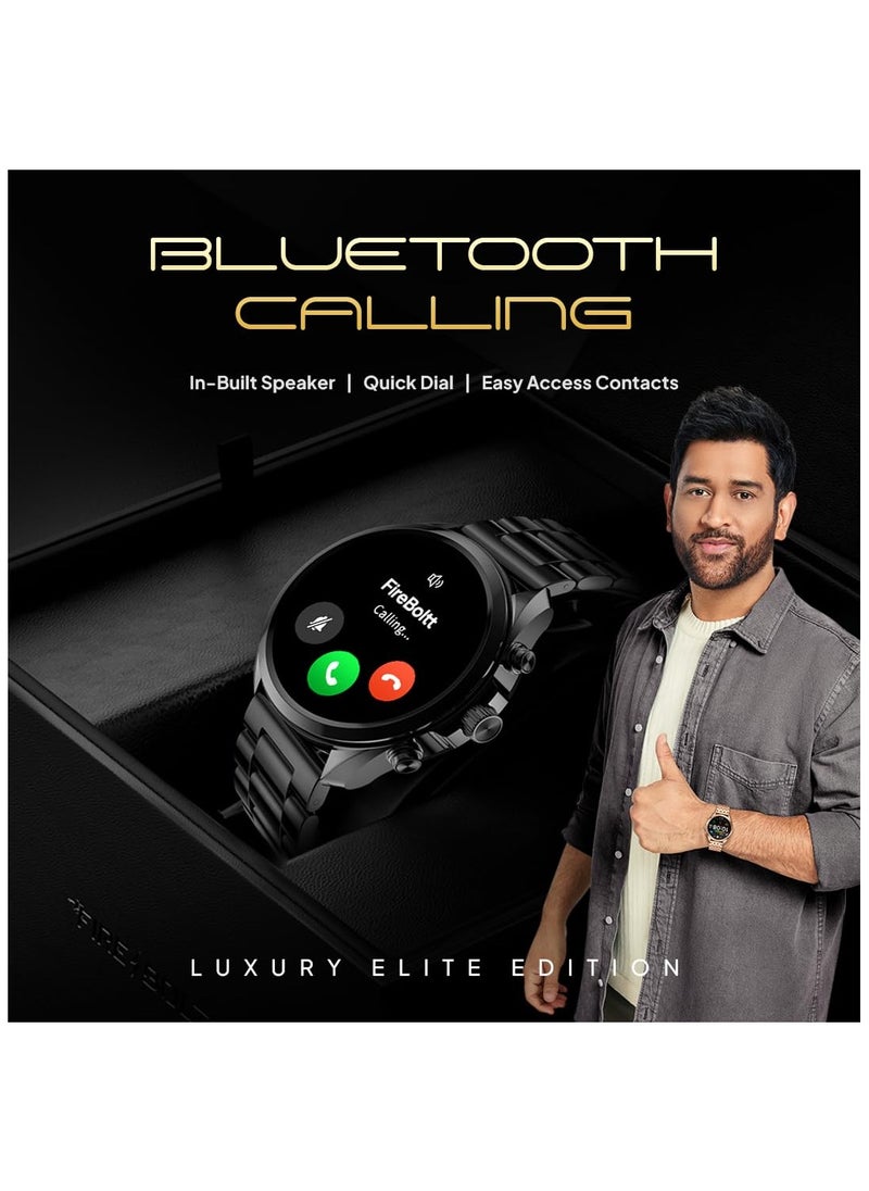 Fire-Boltt - Fire-Boltt Diamond Luxury Stainless Steel Smart Watch with 1.43” AMOLED Screen, 466 * 466 px Resolution, 750 NITS Brightness, Bluetooth Calling, 300 Sports Mode, IP67 Rating - Image 1