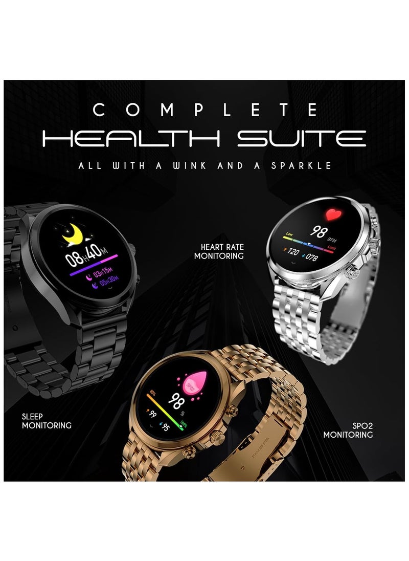 Fire-Boltt - Fire-Boltt Diamond Luxury Stainless Steel Smart Watch with 1.43” AMOLED Screen, 466 * 466 px Resolution, 750 NITS Brightness, Bluetooth Calling, 300 Sports Mode, IP67 Rating - Image 1