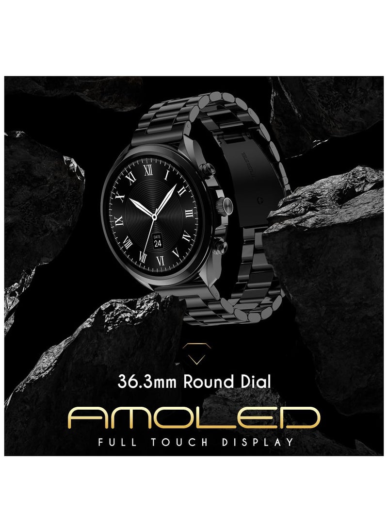 Fire-Boltt - Fire-Boltt Diamond Luxury Stainless Steel Smart Watch with 1.43” AMOLED Screen, 466 * 466 px Resolution, 750 NITS Brightness, Bluetooth Calling, 300 Sports Mode, IP67 Rating - Image 1