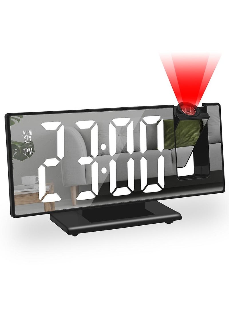DubaiGallery - Projection Alarm Clock Color Changing LED Digital Large Screen Mirrored - Image 1