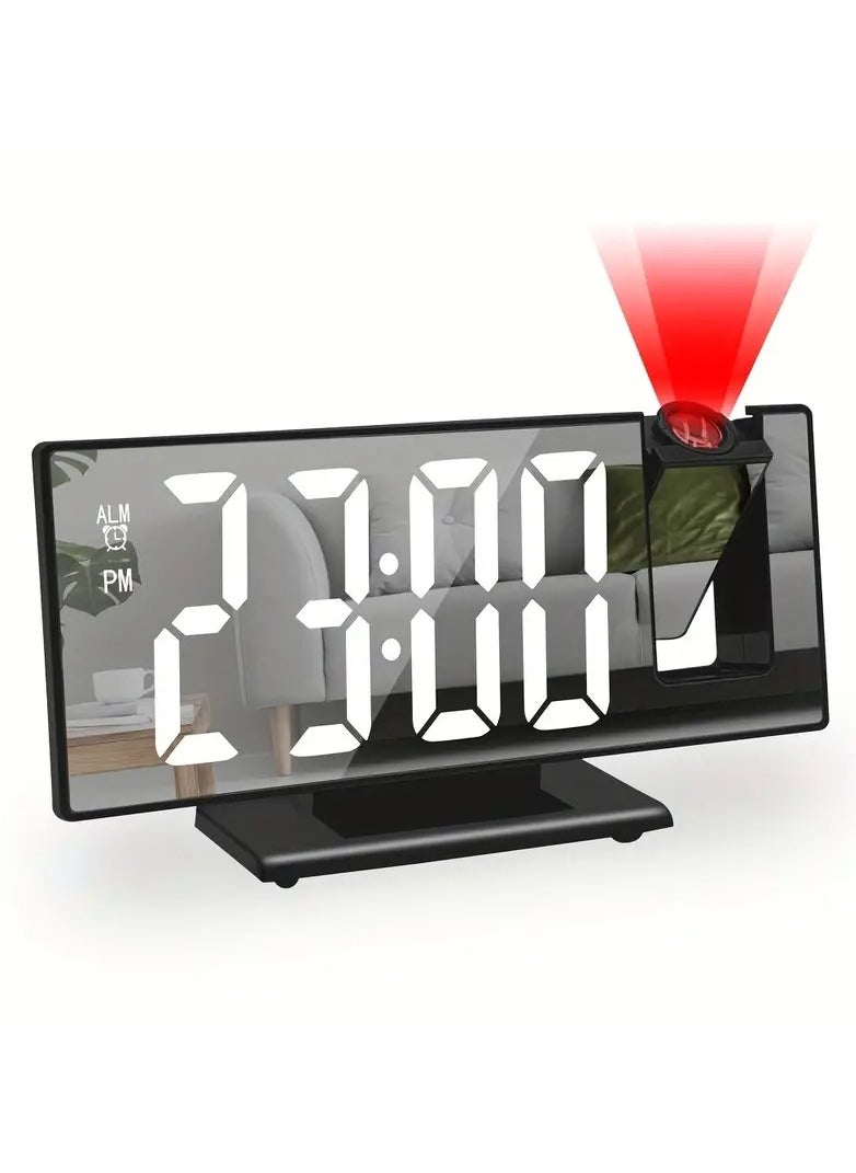 DubaiGallery - Projection Alarm Clock Color Changing LED Digital Large Screen Mirrored - Image 1