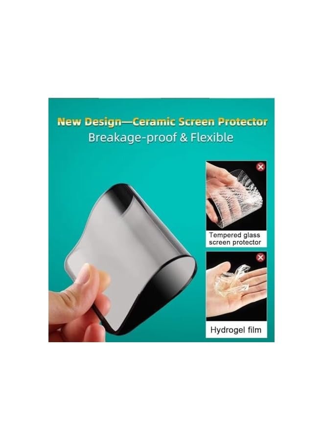 بروماس واقي شاشة للخصوصية من السيراميك غير اللامع مضاد للتجسس لهاتف Iphone 15 Pro Max [ليس زجاجًا]، طبقة مرنة لاصقة كاملة مضادة للتجسس لهاتف Iphone 15 Pro Max 2023 أسود - Image 5