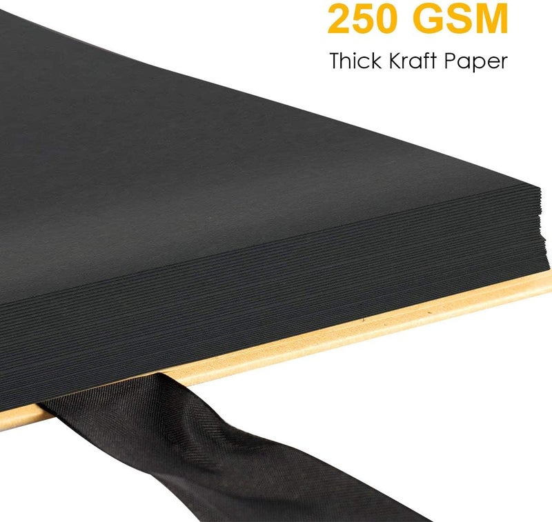 Gotideal 80 Pages DIY Scrapbook Album - Black Craft Paper Photo Album for Weddings and Anniversaries - Image 4