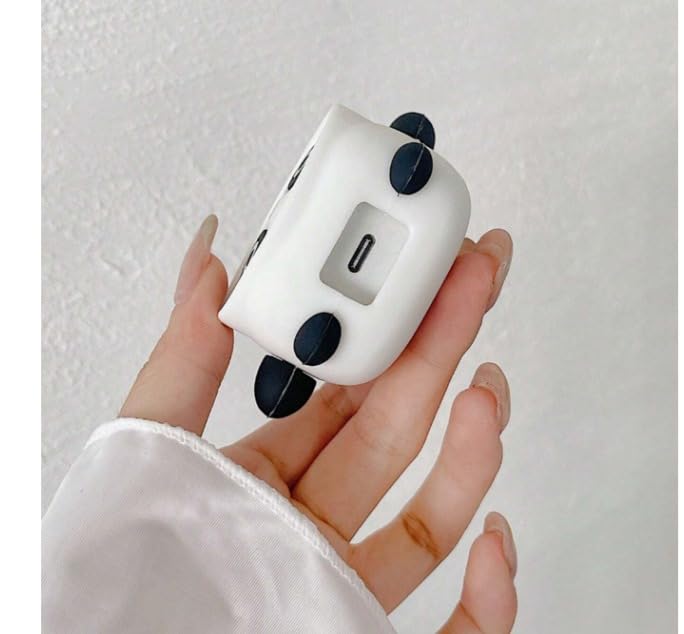 Gladiadora حامي كابل بتصميم ثلاثي الأبعاد لطيف لشاحن آيفون فقط 18 واط و 20 واط | مجموعة حماية كابل شاحن كاملة من-1 (باندا بيضاء) - Image 2