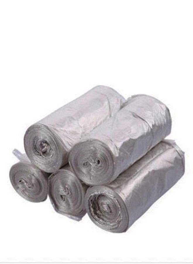 100 قطعة/5 لفات كيس قمامة كبير سميك رمادي 45×50 سم - Image 2