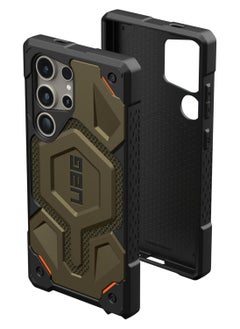 UAG Monarch Pro Kevlar MagSafe Samsung Galaxy S24 ULTRA Case Cover [25 Feet Drop tested]  - Kevlar Elemental Green