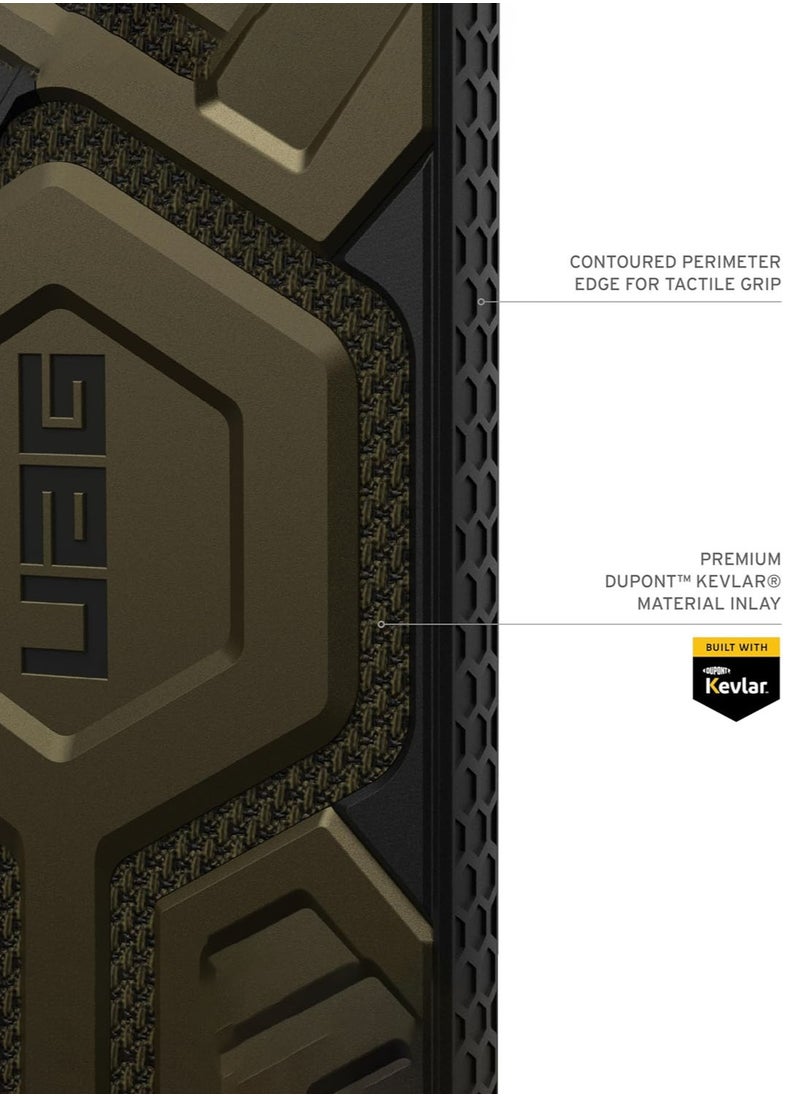 Urban Armor Gear - UAG Monarch Pro Kevlar MagSafe Samsung Galaxy S24 ULTRA Case Cover [25 Feet Drop tested]  - Kevlar Elemental Green - Image 1