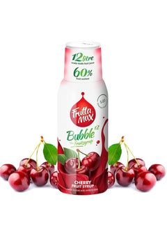 FruttaMax - Fruit Syrup Concentrate | Less Sugar | with 60% Fruit Content | Suitable for soda Machine 500ml (Cherry)