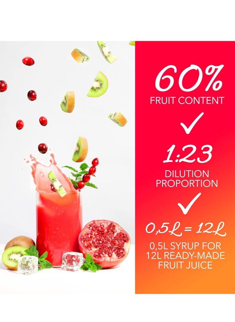 Fruttamax FruttaMax - Fruit Syrup Concentrate | Less Sugar | with 60% Fruit Content | Suitable for soda Machine 500ml (Cherry)  - Image 4