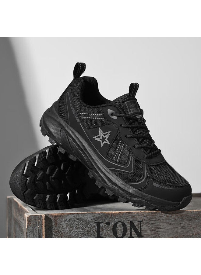 Double Star Men's Hiking Shoes Trail Running Mesh Breathable Non-slip Durable Travel Shoes - Image 3