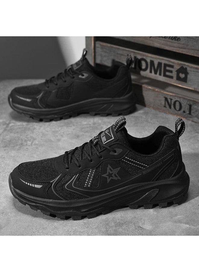 Double Star Men's Hiking Shoes Trail Running Mesh Breathable Non-slip Durable Travel Shoes - Image 2
